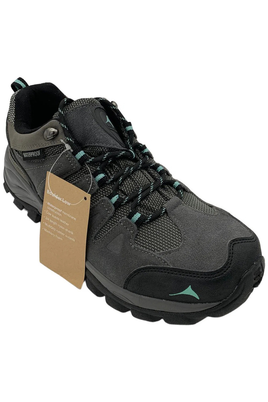 Pacific Mountain Men's Boulder Waterproof Sneakers Charcoal/Mint - Medium